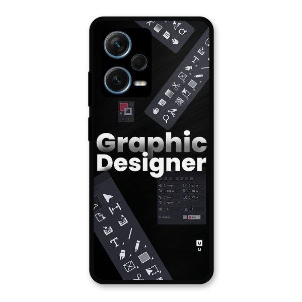 Graphic Designer Tools Metal Back Case for Redmi Note 12 Pro Plus 5G