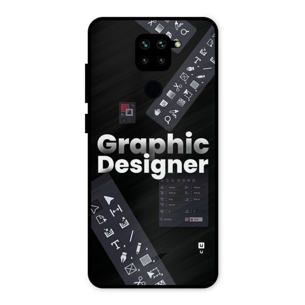 Graphic Designer Tools Metal Back Case for Redmi Note 9