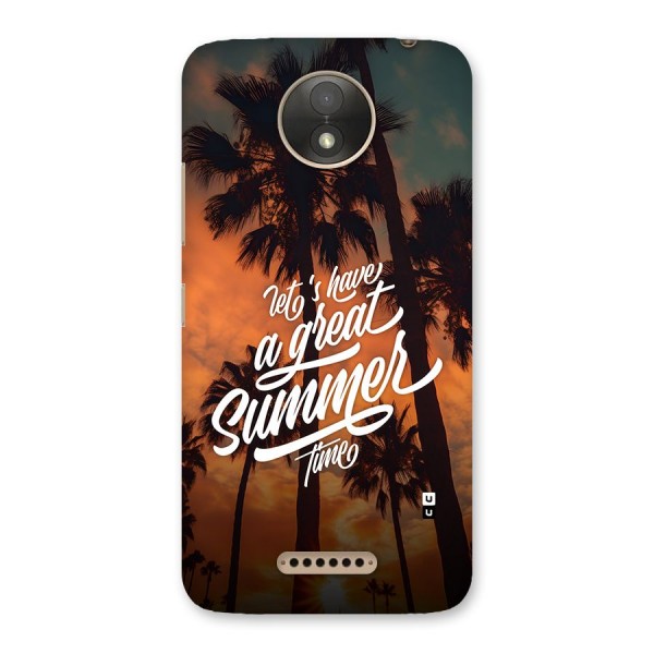Great Summer Back Case for Moto C Plus