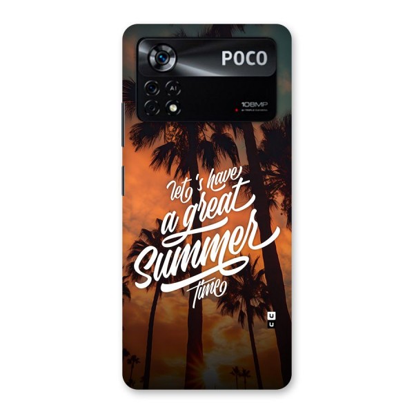 Great Summer Back Case for Poco X4 Pro 5G