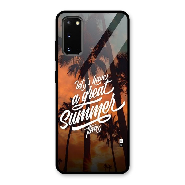 Great Summer Glass Back Case for Galaxy S20
