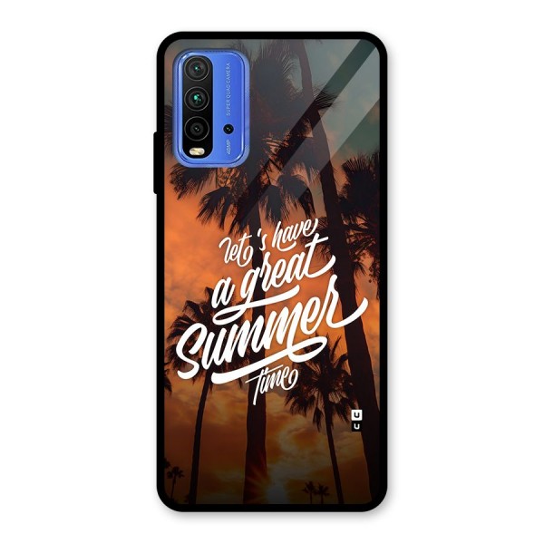 Great Summer Glass Back Case for Redmi 9 Power