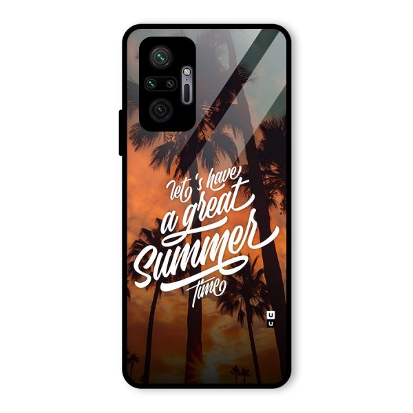 Great Summer Glass Back Case for Redmi Note 10 Pro Max