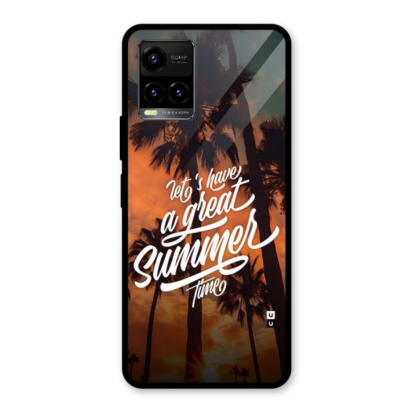 Great Summer Glass Back Case for Vivo Y33s