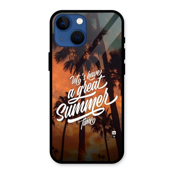 Great Summer Glass Back Case for iPhone 13 Mini
