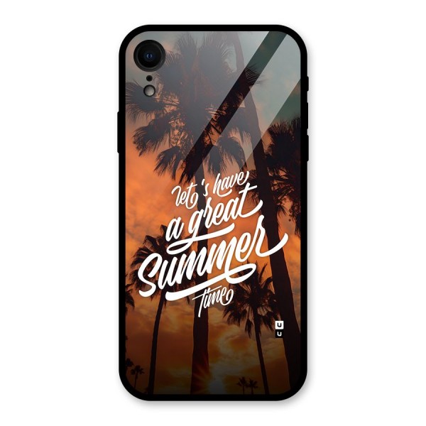 Great Summer Glass Back Case for iPhone XR