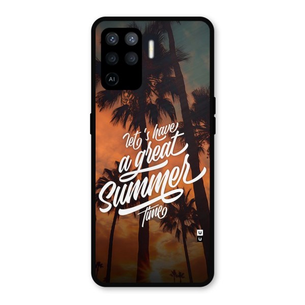 Great Summer Metal Back Case for Oppo F19 Pro