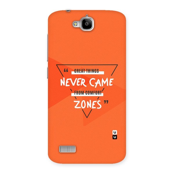 Great Things Comfort Zones Back Case for Honor Holly