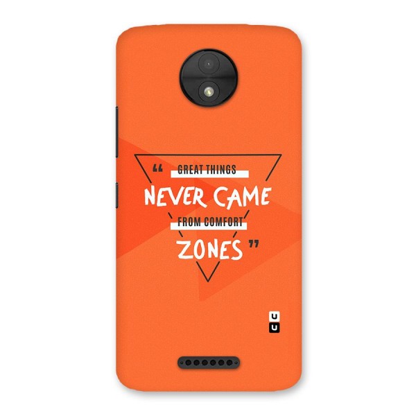 Great Things Comfort Zones Back Case for Moto C