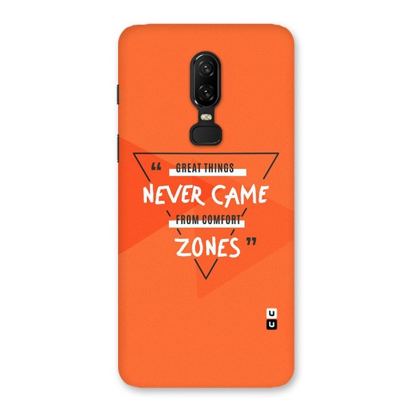 Great Things Comfort Zones Back Case for OnePlus 6