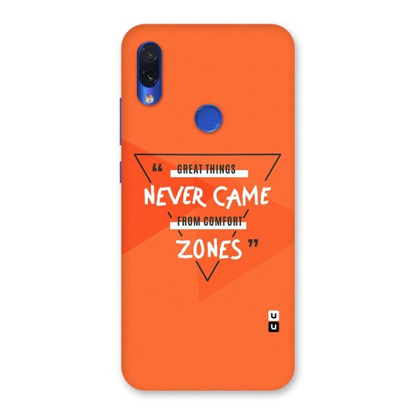 Great Things Comfort Zones Back Case for Redmi Note 7