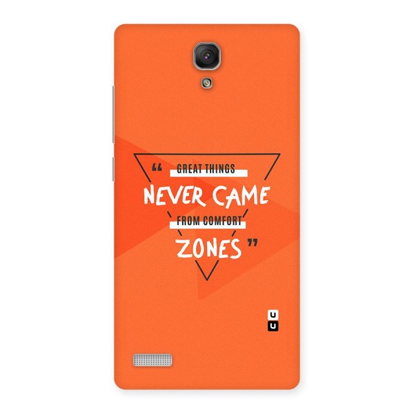 Great Things Comfort Zones Back Case for Redmi Note Prime