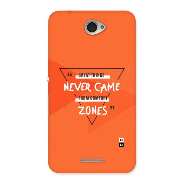 Great Things Comfort Zones Back Case for Sony Xperia E4