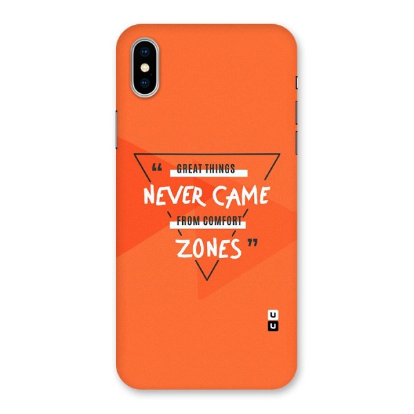 Great Things Comfort Zones Back Case for iPhone X