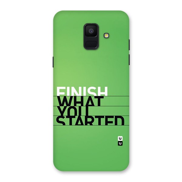 Green Finish Back Case for Galaxy A6 (2018)