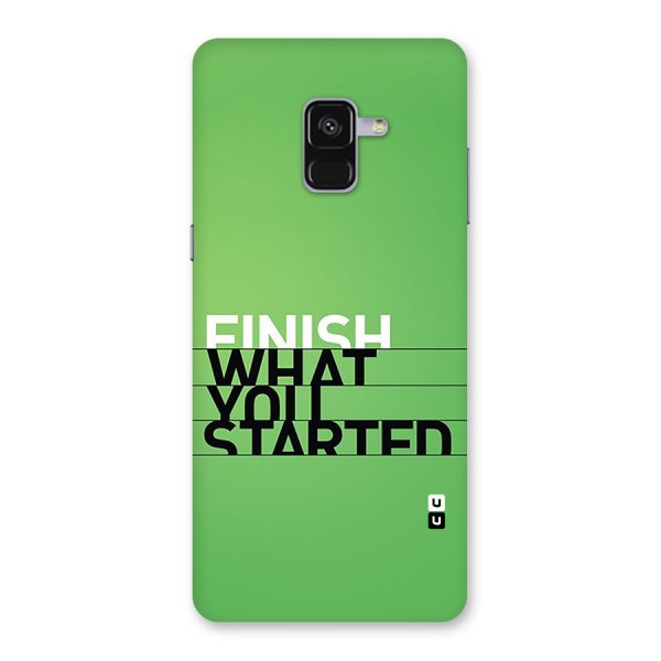 Green Finish Back Case for Galaxy A8 Plus