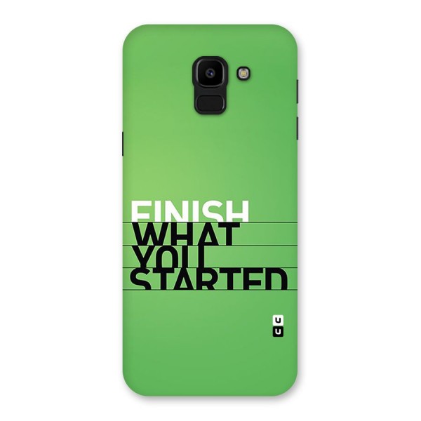 Green Finish Back Case for Galaxy J6