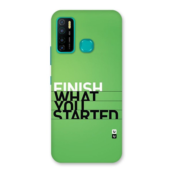 Green Finish Back Case for Infinix Hot 9 Pro