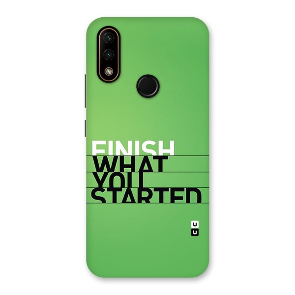 Green Finish Back Case for Lenovo A6 Note