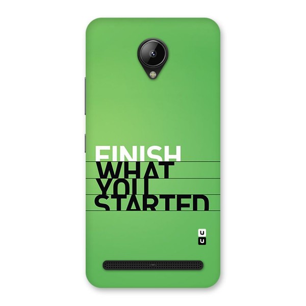 Green Finish Back Case for Lenovo C2