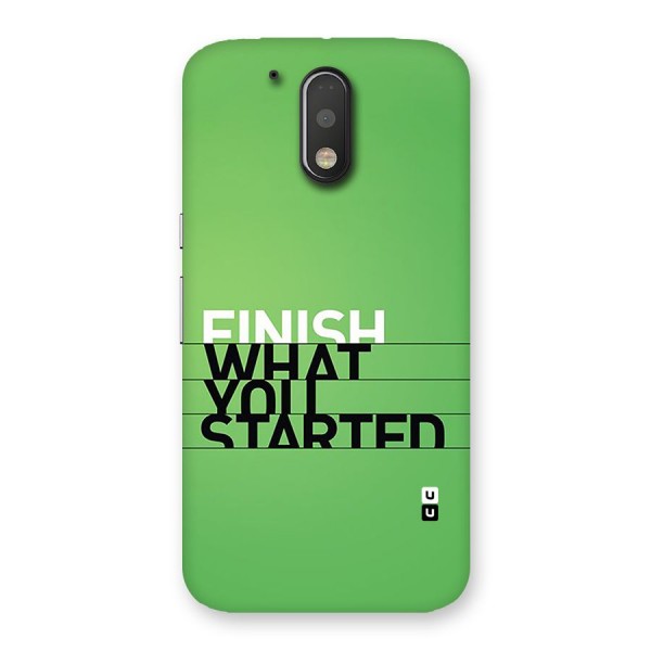 Green Finish Back Case for Moto G4 Plus
