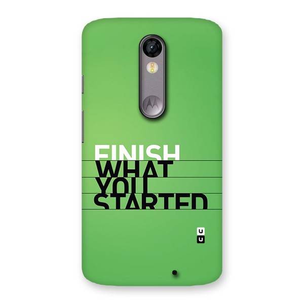 Green Finish Back Case for Moto X Force