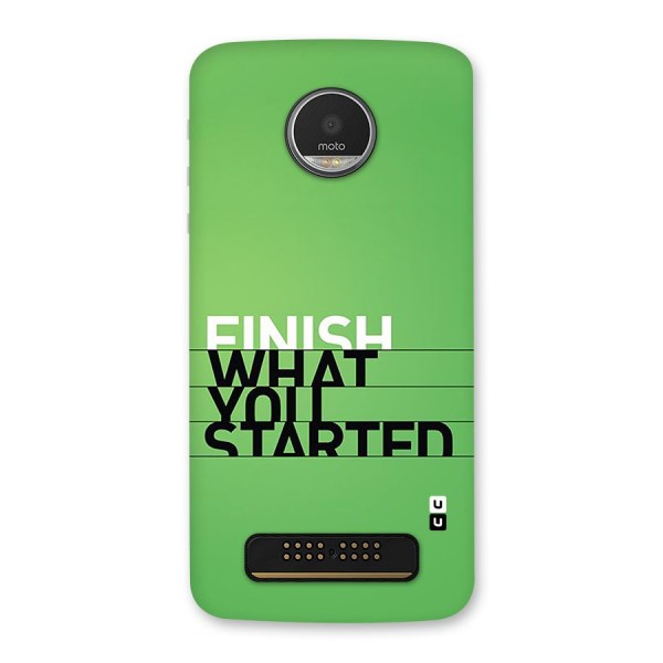 Green Finish Back Case for Moto Z Play