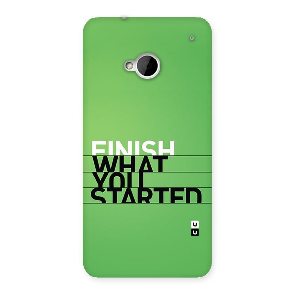 Green Finish Back Case for One M7 (Single Sim)