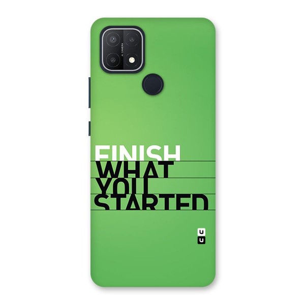 Green Finish Back Case for Oppo A15