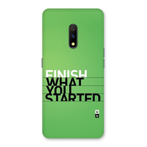 Green Finish Back Case for Realme X