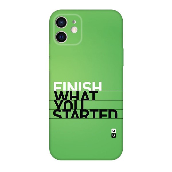Green Finish Back Case for iPhone 12