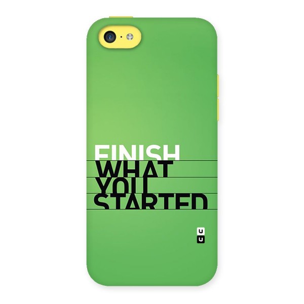 Green Finish Back Case for iPhone 5C