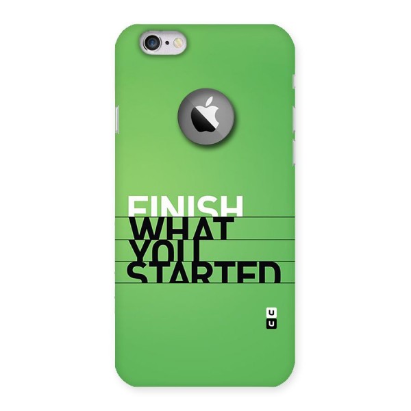 Green Finish Back Case for iPhone 6 Logo Cut
