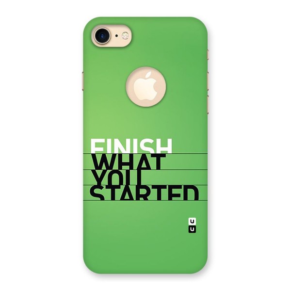 Green Finish Back Case for iPhone 7 Logo Cut