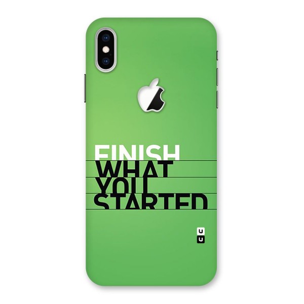 Green Finish Back Case for iPhone XS Max Apple Cut
