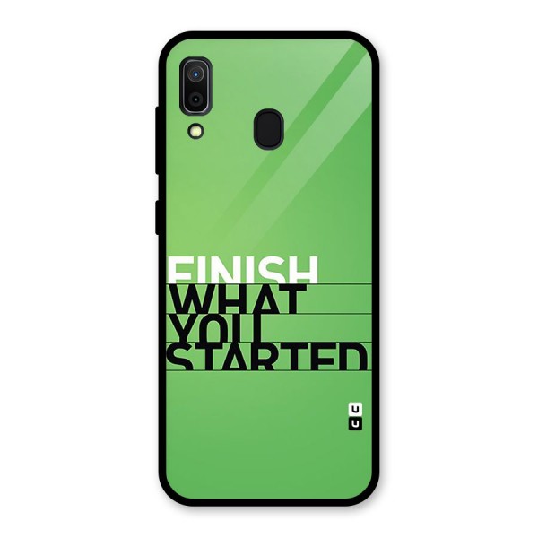 Green Finish Glass Back Case for Galaxy A30