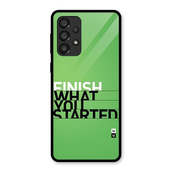 Green Finish Glass Back Case for Galaxy A33 5G