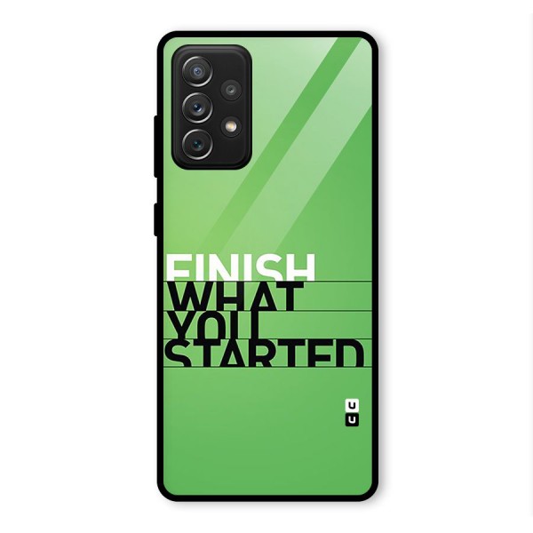Green Finish Glass Back Case for Galaxy A72