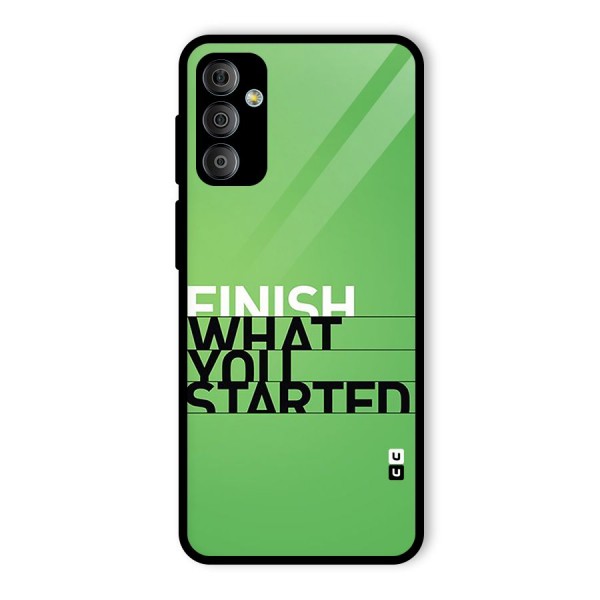 Green Finish Glass Back Case for Galaxy F23
