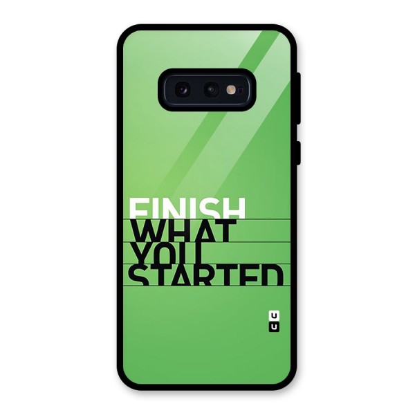 Green Finish Glass Back Case for Galaxy S10e
