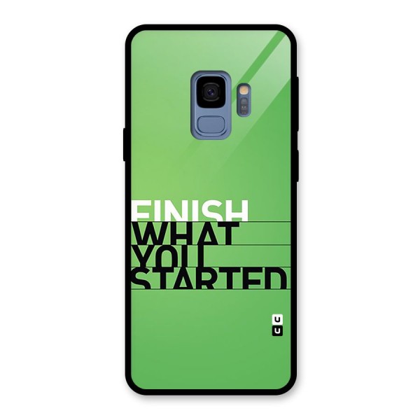 Green Finish Glass Back Case for Galaxy S9