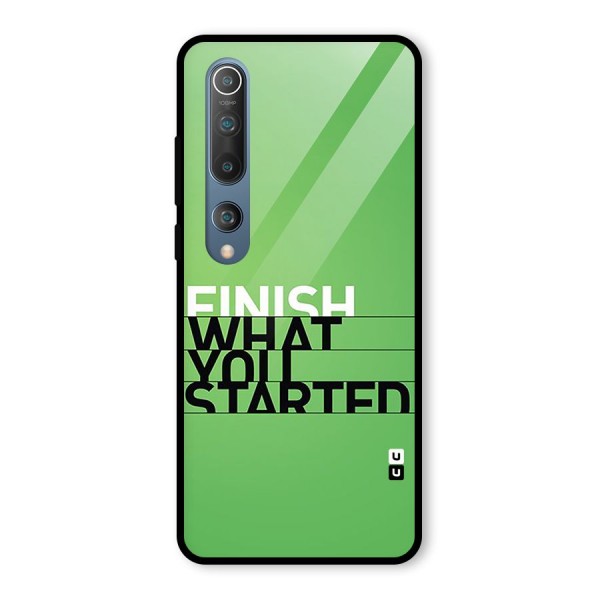 Green Finish Glass Back Case for Mi 10