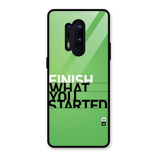 Green Finish Glass Back Case for OnePlus 8 Pro