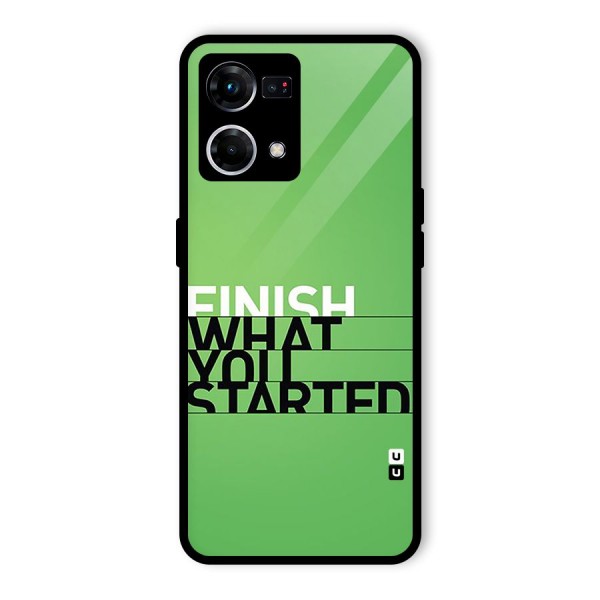 Green Finish Glass Back Case for Oppo F21 Pro 4G