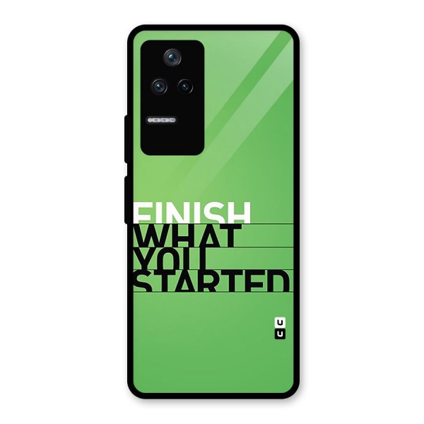 Green Finish Glass Back Case for Poco F4 5G