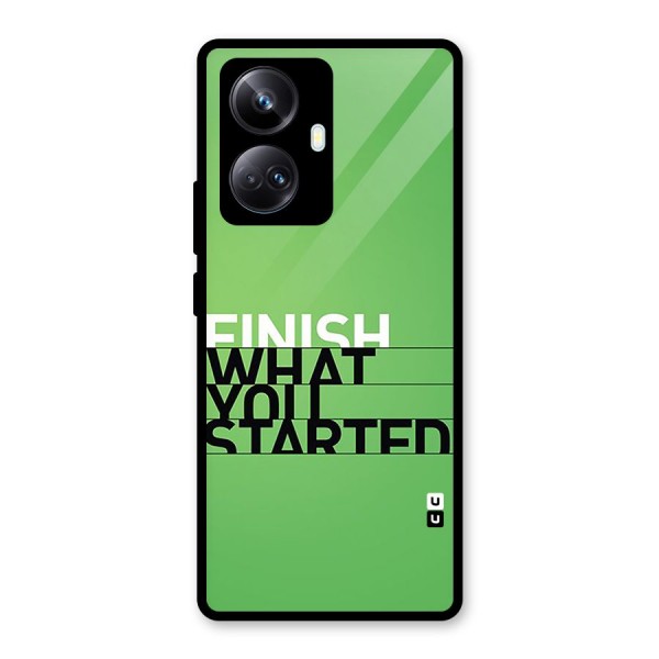 Green Finish Glass Back Case for Realme 10 Pro Plus