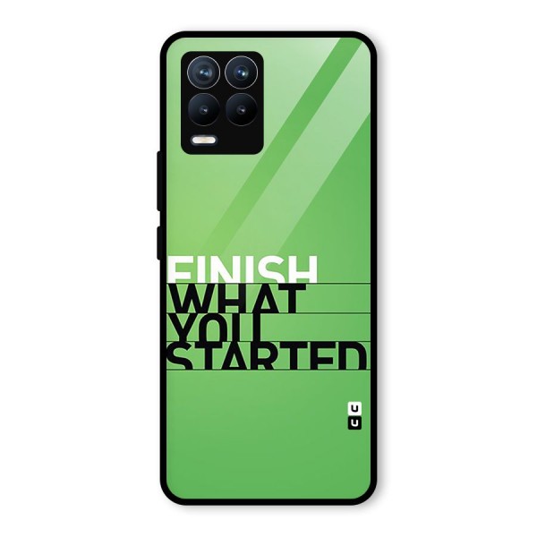 Green Finish Glass Back Case for Realme 8 Pro
