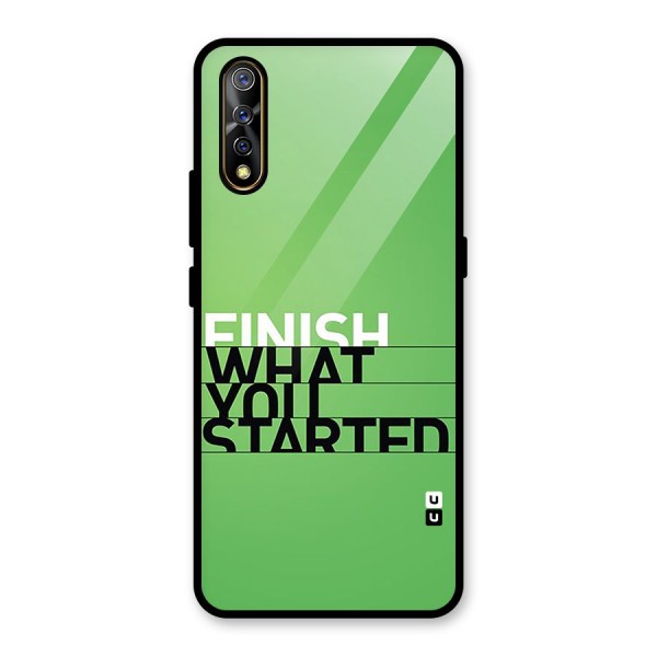 Green Finish Glass Back Case for Vivo S1