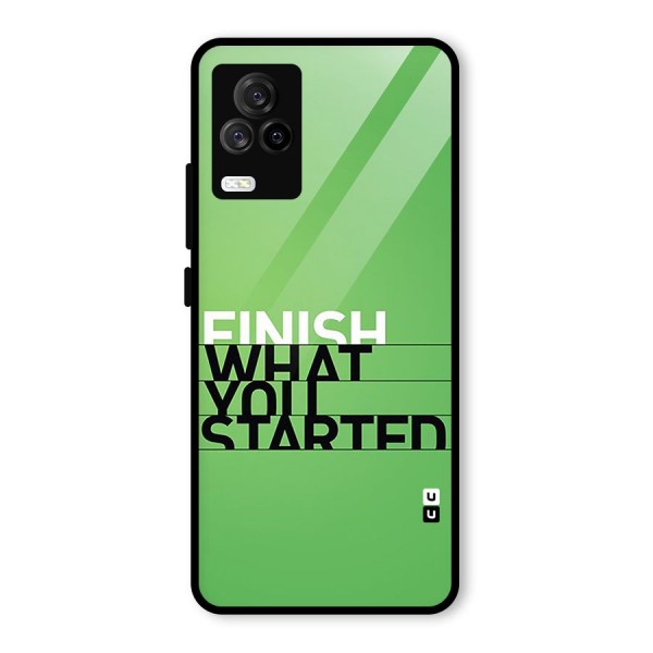Green Finish Glass Back Case for Vivo iQOO 7 Legend 5G