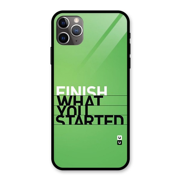 Green Finish Glass Back Case for iPhone 11 Pro Max